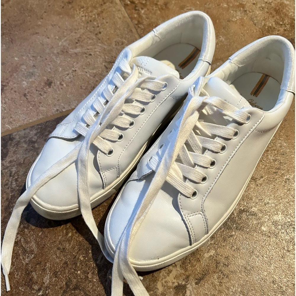 Sam Edelman leather upper white sneakers